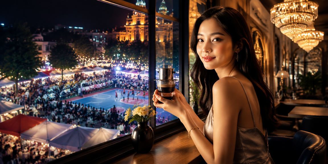 Nhóm bạn trẻ Hà Nội xem cá cược bóng rổ trực tuyến bên ly cà phê sáng