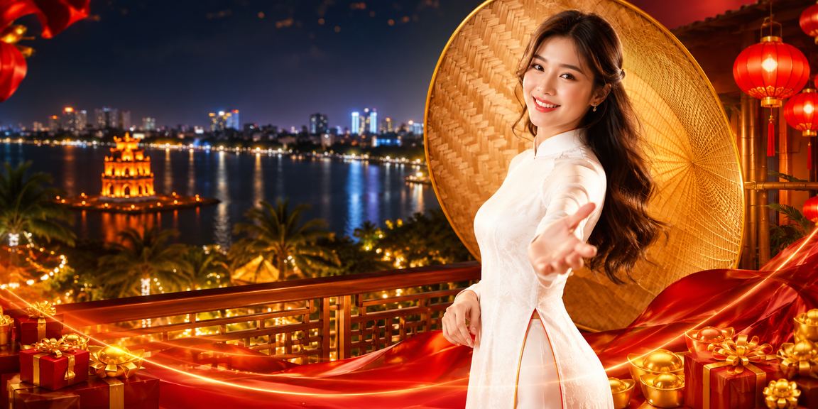Người dùng Hà Nội tham gia trải nghiệm cá cược casino trực tuyến trong trang phục áo dài truyền thống