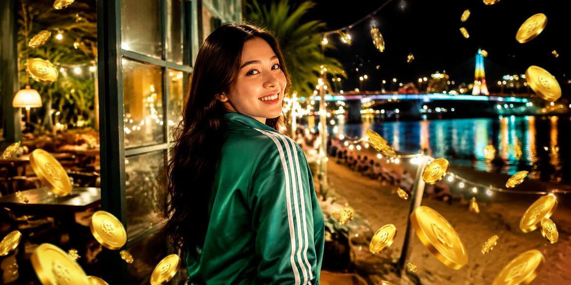 Người dùng cá cược thể thao trên điện thoại bên dòng sông Mekong với ly cà phê sáng